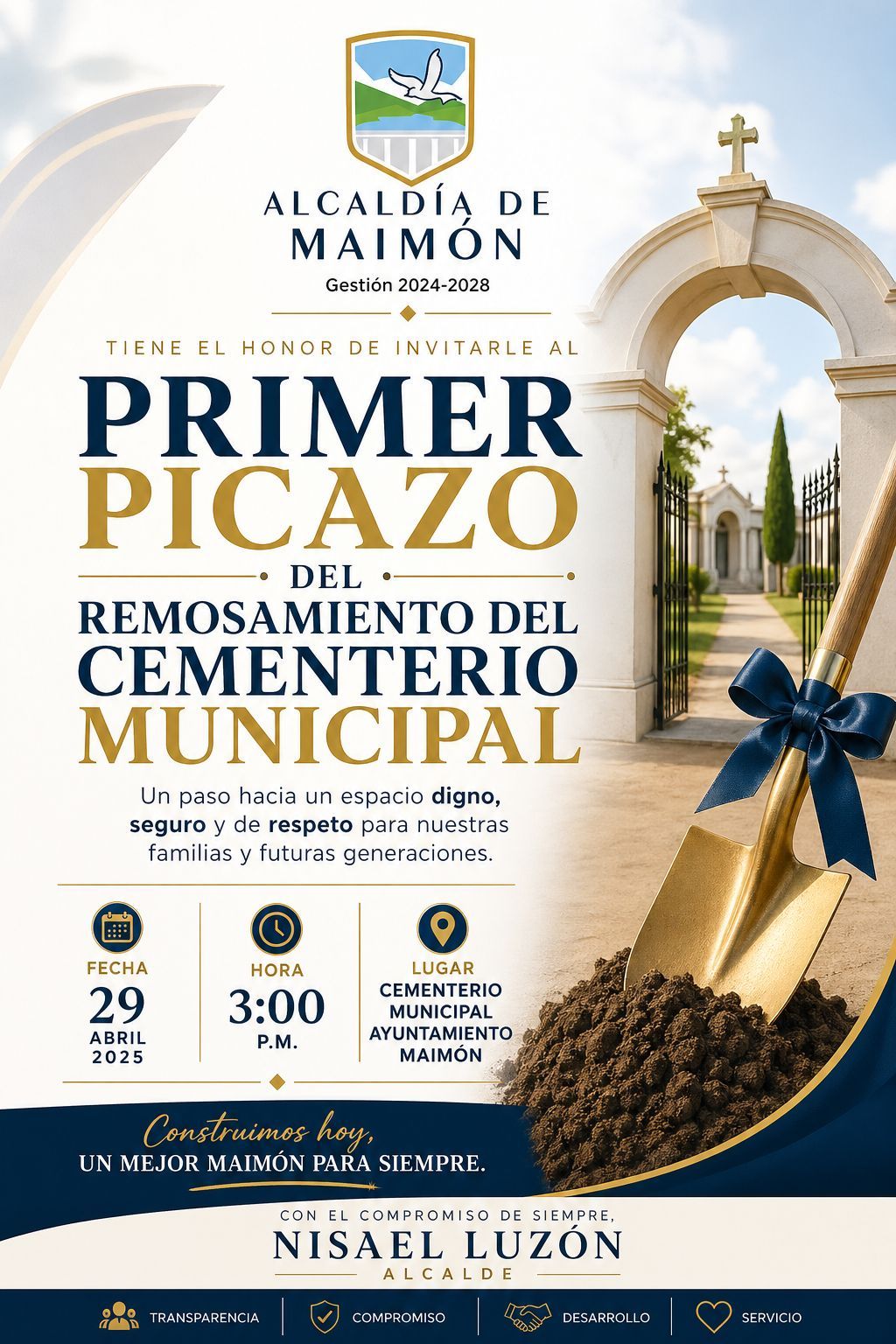 Primer Picazo para la remozamiento del cementerio viejo municipal